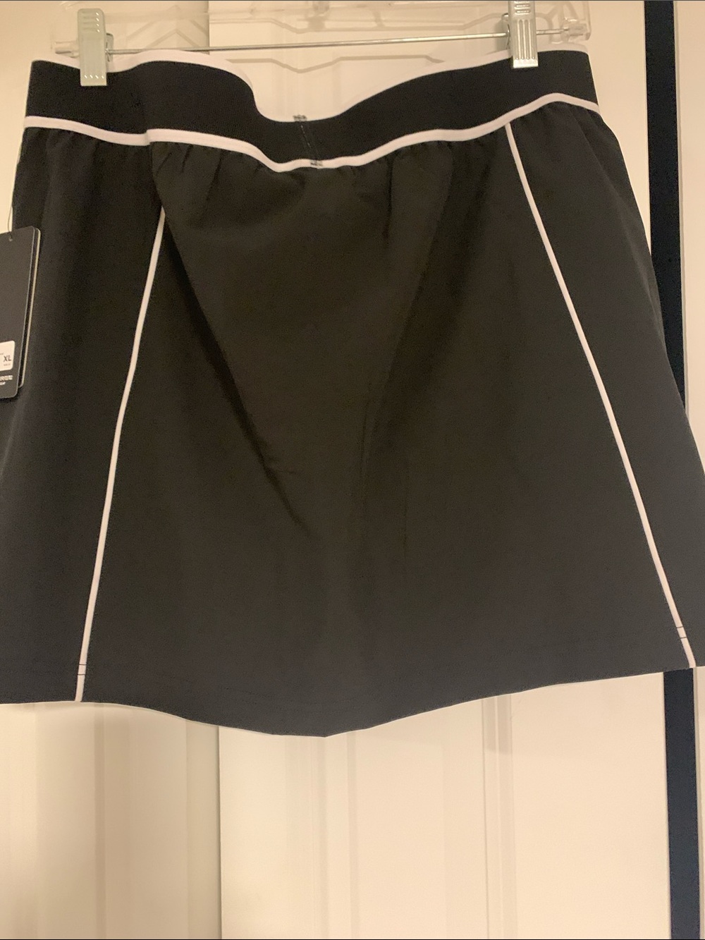 90 Degree By Reflex Black Mini Skirt with White Piping - Picture 4 of 5